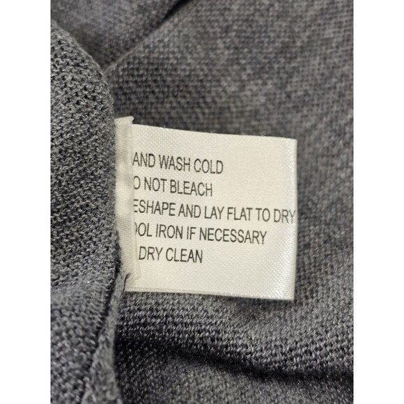 LM Women's S Cullen Silk Cotton Open Front Light Weight Cardigan Sweater in Gray - Picture 8 of 8